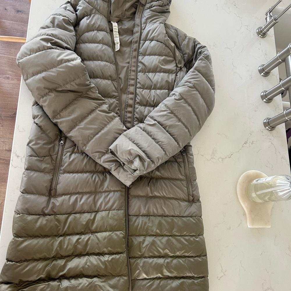 Lululemon Athletica Khaki Puffer Jacket